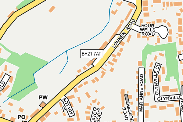 BH21 7AT map - OS OpenMap – Local (Ordnance Survey) BH21 7AT map - OS OpenMap – Local (Ordnance Survey)