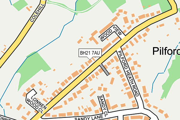BH21 7AU map - OS OpenMap – Local (Ordnance Survey) BH21 7AU map - OS OpenMap – Local (Ordnance Survey)