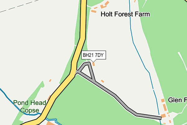 BH21 7DY map - OS OpenMap – Local (Ordnance Survey)