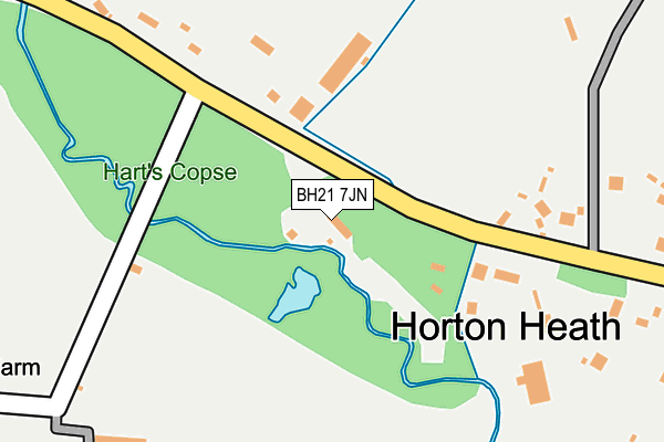 BH21 7JN map - OS OpenMap – Local (Ordnance Survey)