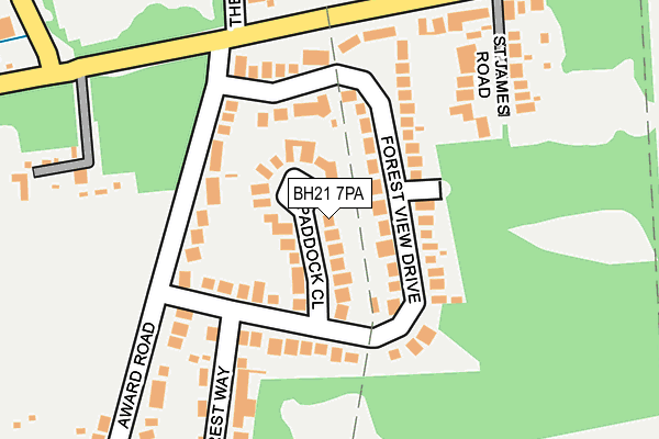 BH21 7PA map - OS OpenMap – Local (Ordnance Survey) BH21 7PA map - OS OpenMap – Local (Ordnance Survey)