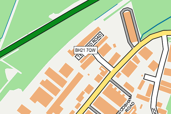 BH21 7QW map - OS OpenMap – Local (Ordnance Survey) BH21 7QW map - OS OpenMap – Local (Ordnance Survey)