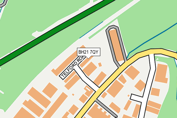 BH21 7QY map - OS OpenMap – Local (Ordnance Survey) BH21 7QY map - OS OpenMap – Local (Ordnance Survey)