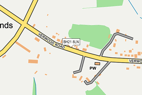 BH21 8LN map - OS OpenMap – Local (Ordnance Survey) BH21 8LN map - OS OpenMap – Local (Ordnance Survey)