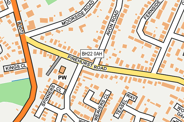 BH22 0AH map - OS OpenMap – Local (Ordnance Survey) BH22 0AH map - OS OpenMap – Local (Ordnance Survey)