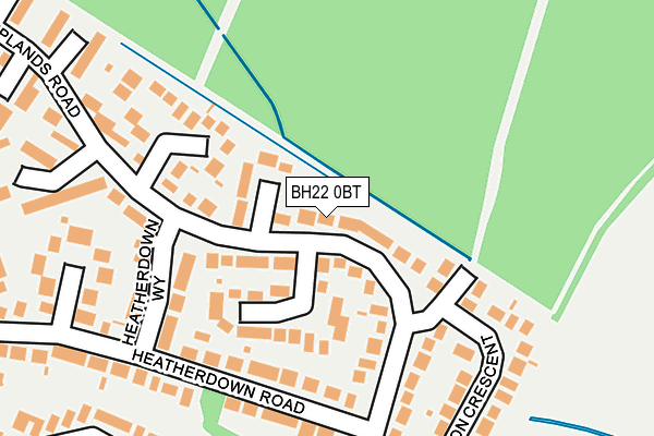 BH22 0BT map - OS OpenMap – Local (Ordnance Survey) BH22 0BT map - OS OpenMap – Local (Ordnance Survey)