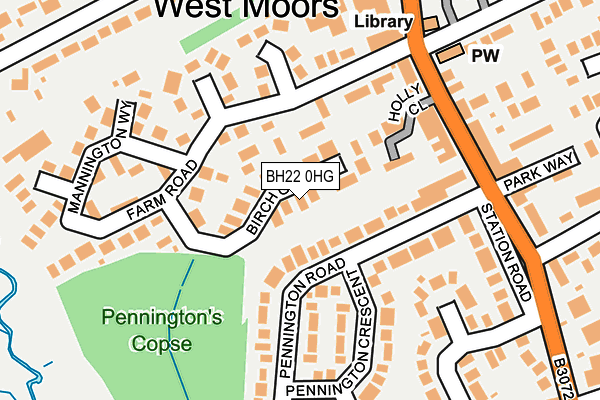 BH22 0HG map - OS OpenMap – Local (Ordnance Survey) BH22 0HG map - OS OpenMap – Local (Ordnance Survey)
