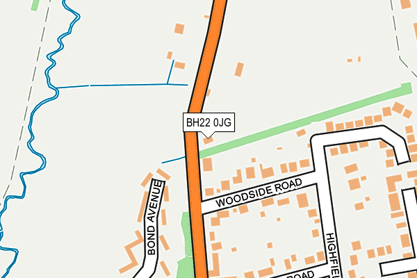 BH22 0JG map - OS OpenMap – Local (Ordnance Survey) BH22 0JG map - OS OpenMap – Local (Ordnance Survey)