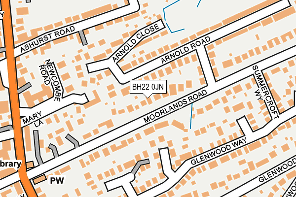 BH22 0JN map - OS OpenMap – Local (Ordnance Survey) BH22 0JN map - OS OpenMap – Local (Ordnance Survey)