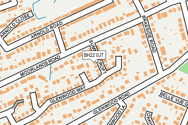 BH22 0JT map - OS OpenMap – Local (Ordnance Survey) BH22 0JT map - OS OpenMap – Local (Ordnance Survey)