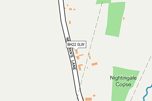 BH22 0LW map - OS OpenMap – Local (Ordnance Survey) BH22 0LW map - OS OpenMap – Local (Ordnance Survey)