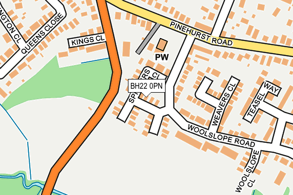 BH22 0PN map - OS OpenMap – Local (Ordnance Survey) BH22 0PN map - OS OpenMap – Local (Ordnance Survey)