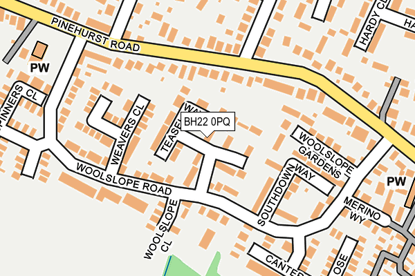 BH22 0PQ map - OS OpenMap – Local (Ordnance Survey) BH22 0PQ map - OS OpenMap – Local (Ordnance Survey)