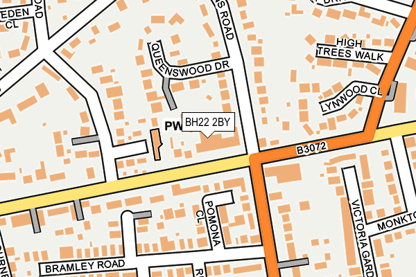 BH22 2BY map - OS OpenMap – Local (Ordnance Survey) BH22 2BY map - OS OpenMap – Local (Ordnance Survey)
