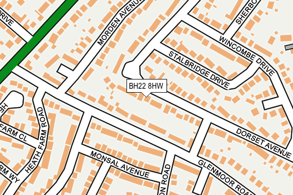 BH22 8HW map - OS OpenMap – Local (Ordnance Survey) BH22 8HW map - OS OpenMap – Local (Ordnance Survey)