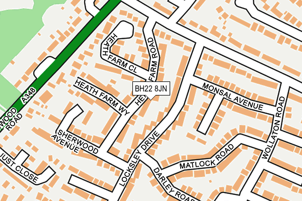 BH22 8JN map - OS OpenMap – Local (Ordnance Survey) BH22 8JN map - OS OpenMap – Local (Ordnance Survey)