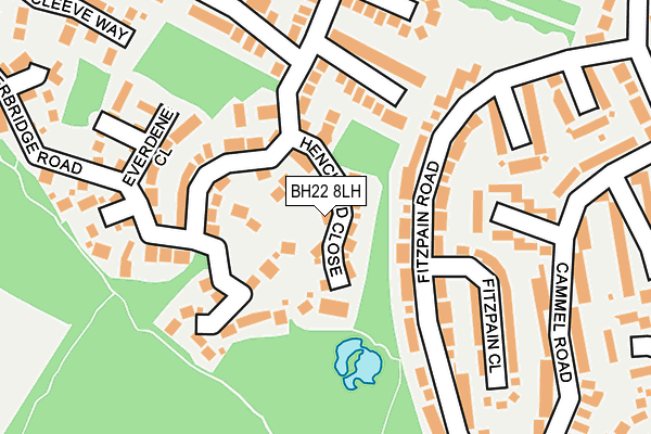 BH22 8LH map - OS OpenMap – Local (Ordnance Survey) BH22 8LH map - OS OpenMap – Local (Ordnance Survey)