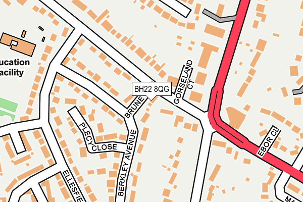 BH22 8QG map - OS OpenMap – Local (Ordnance Survey) BH22 8QG map - OS OpenMap – Local (Ordnance Survey)