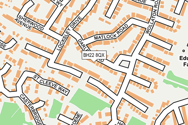 BH22 8QX map - OS OpenMap – Local (Ordnance Survey) BH22 8QX map - OS OpenMap – Local (Ordnance Survey)