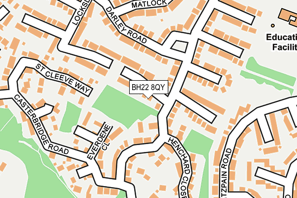 BH22 8QY map - OS OpenMap – Local (Ordnance Survey) BH22 8QY map - OS OpenMap – Local (Ordnance Survey)