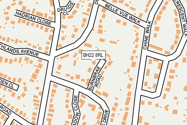 BH22 8RL map - OS OpenMap – Local (Ordnance Survey) BH22 8RL map - OS OpenMap – Local (Ordnance Survey)