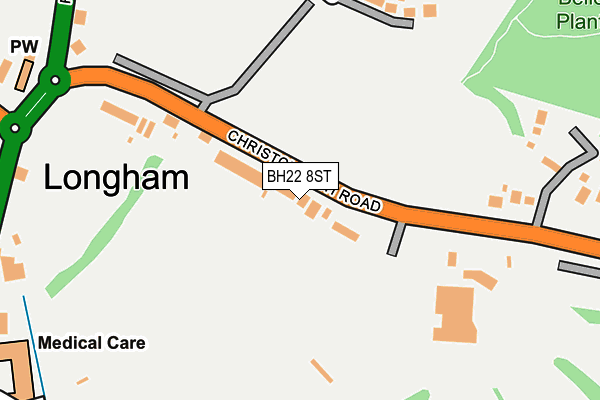 BH22 8ST map - OS OpenMap – Local (Ordnance Survey) BH22 8ST map - OS OpenMap – Local (Ordnance Survey)