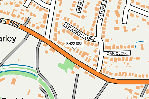 BH22 8SZ map - OS OpenMap – Local (Ordnance Survey) BH22 8SZ map - OS OpenMap – Local (Ordnance Survey)
