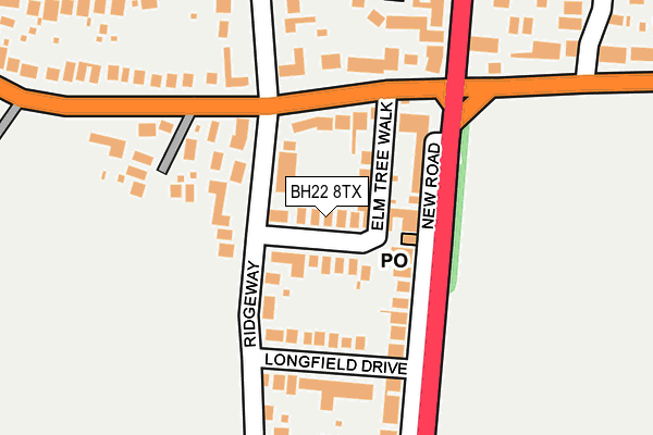 BH22 8TX map - OS OpenMap – Local (Ordnance Survey) BH22 8TX map - OS OpenMap – Local (Ordnance Survey)