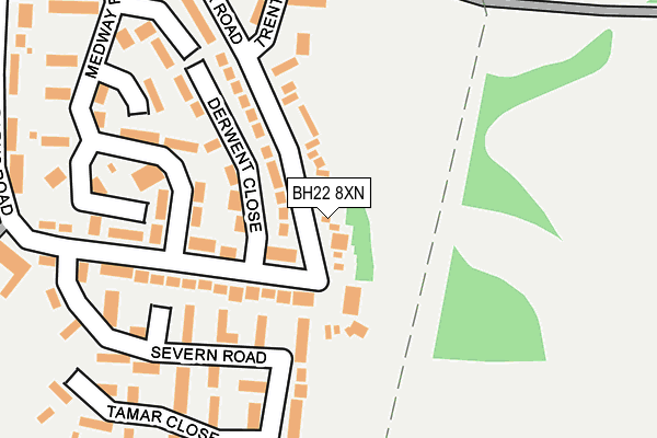 BH22 8XN map - OS OpenMap – Local (Ordnance Survey) BH22 8XN map - OS OpenMap – Local (Ordnance Survey)