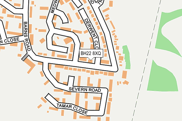 BH22 8XQ map - OS OpenMap – Local (Ordnance Survey) BH22 8XQ map - OS OpenMap – Local (Ordnance Survey)