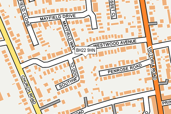BH22 9HN map - OS OpenMap – Local (Ordnance Survey) BH22 9HN map - OS OpenMap – Local (Ordnance Survey)