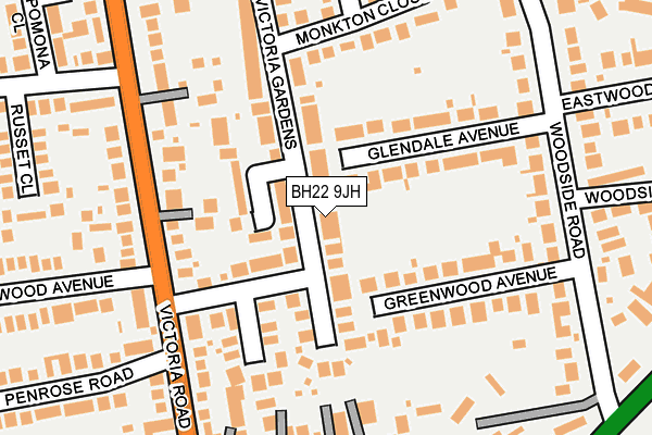 BH22 9JH map - OS OpenMap – Local (Ordnance Survey) BH22 9JH map - OS OpenMap – Local (Ordnance Survey)