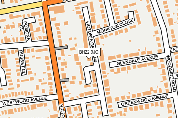 BH22 9JQ map - OS OpenMap – Local (Ordnance Survey) BH22 9JQ map - OS OpenMap – Local (Ordnance Survey)