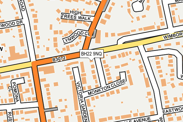 BH22 9NQ map - OS OpenMap – Local (Ordnance Survey) BH22 9NQ map - OS OpenMap – Local (Ordnance Survey)