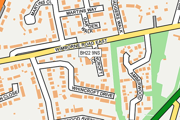 BH22 9NS map - OS OpenMap – Local (Ordnance Survey) BH22 9NS map - OS OpenMap – Local (Ordnance Survey)