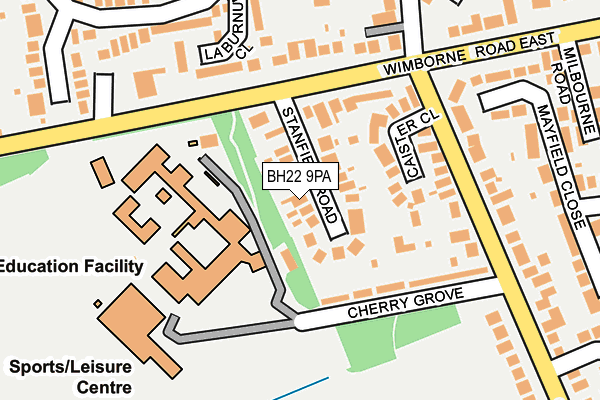 BH22 9PA map - OS OpenMap – Local (Ordnance Survey) BH22 9PA map - OS OpenMap – Local (Ordnance Survey)
