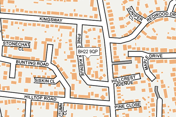 BH22 9QP map - OS OpenMap – Local (Ordnance Survey) BH22 9QP map - OS OpenMap – Local (Ordnance Survey)