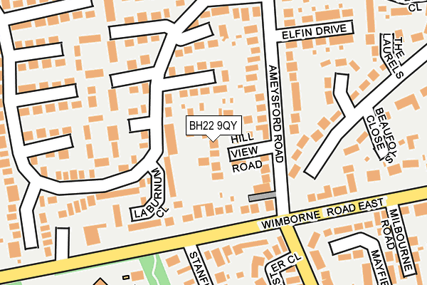 BH22 9QY map - OS OpenMap – Local (Ordnance Survey) BH22 9QY map - OS OpenMap – Local (Ordnance Survey)