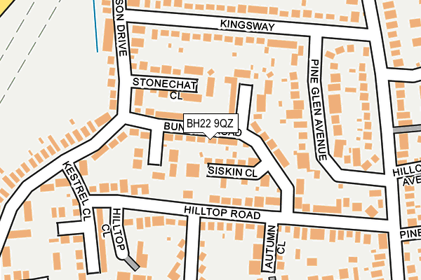 BH22 9QZ map - OS OpenMap – Local (Ordnance Survey) BH22 9QZ map - OS OpenMap – Local (Ordnance Survey)