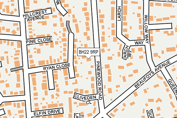 BH22 9RP map - OS OpenMap – Local (Ordnance Survey) BH22 9RP map - OS OpenMap – Local (Ordnance Survey)