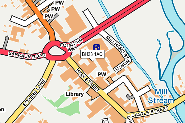 BH23 1AQ map - OS OpenMap – Local (Ordnance Survey) BH23 1AQ map - OS OpenMap – Local (Ordnance Survey)