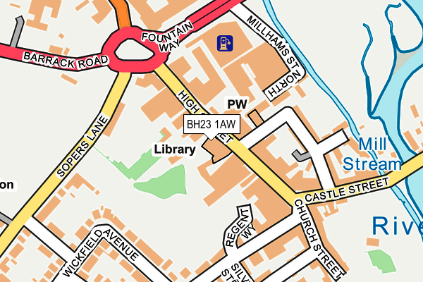 BH23 1AW map - OS OpenMap – Local (Ordnance Survey) BH23 1AW map - OS OpenMap – Local (Ordnance Survey)