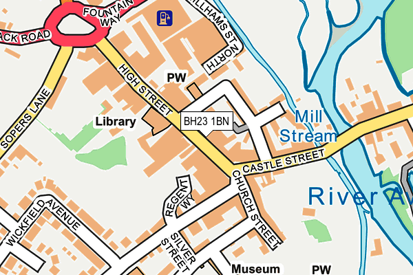 BH23 1BN map - OS OpenMap – Local (Ordnance Survey)