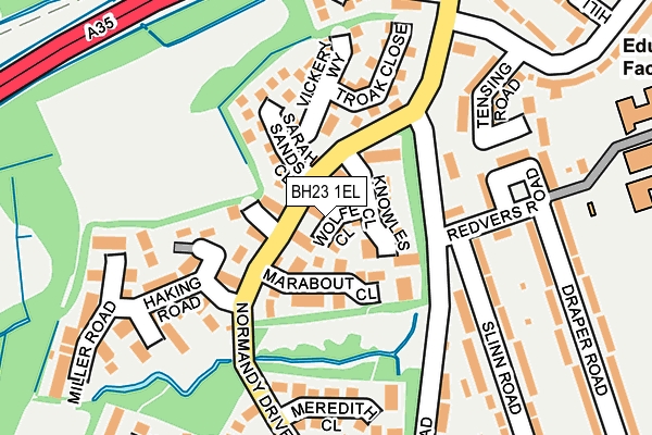 BH23 1EL map - OS OpenMap – Local (Ordnance Survey) BH23 1EL map - OS OpenMap – Local (Ordnance Survey)