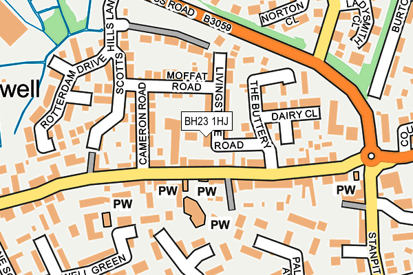 BH23 1HJ map - OS OpenMap – Local (Ordnance Survey) BH23 1HJ map - OS OpenMap – Local (Ordnance Survey)