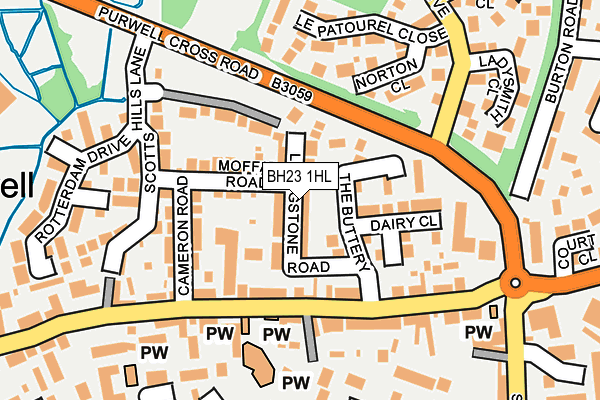 BH23 1HL map - OS OpenMap – Local (Ordnance Survey) BH23 1HL map - OS OpenMap – Local (Ordnance Survey)