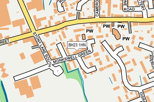 BH23 1HN map - OS OpenMap – Local (Ordnance Survey) BH23 1HN map - OS OpenMap – Local (Ordnance Survey)