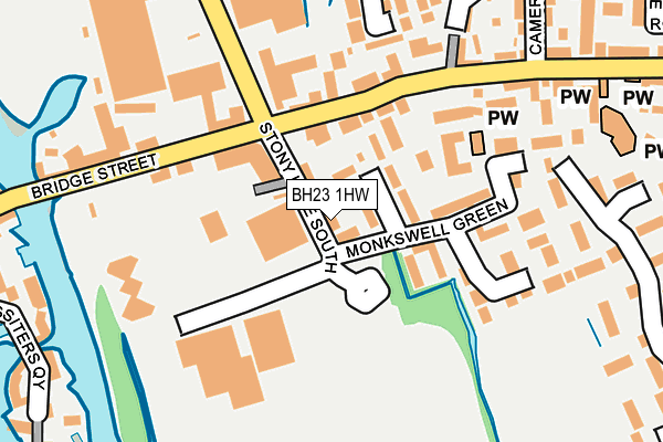 BH23 1HW map - OS OpenMap – Local (Ordnance Survey) BH23 1HW map - OS OpenMap – Local (Ordnance Survey)