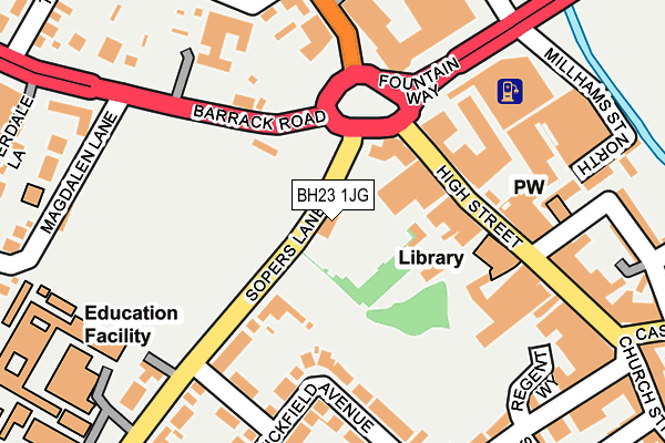 BH23 1JG map - OS OpenMap – Local (Ordnance Survey) BH23 1JG map - OS OpenMap – Local (Ordnance Survey)