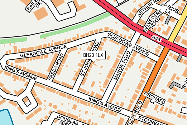 BH23 1LX map - OS OpenMap – Local (Ordnance Survey) BH23 1LX map - OS OpenMap – Local (Ordnance Survey)